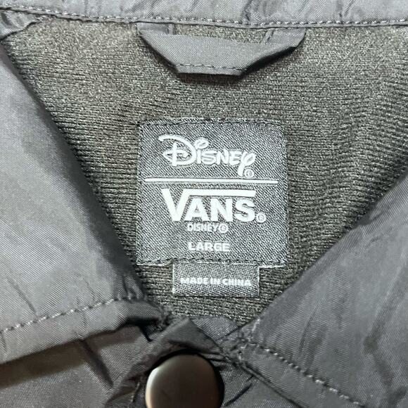 Vans x Disney Torrey 80s Mickey Mouse Jacket Adult Large Black Windbreaker New - Picture 7 of 7